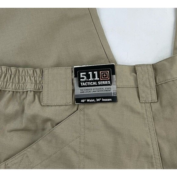 5.11 Tactical Mens Taclite Pro Lightweight Performance Pants 40x34 Khaki 74273 - Picture 8 of 16